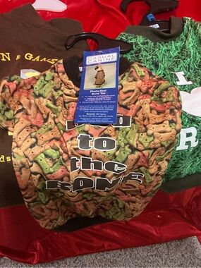 Casual Canine Brown Green Orange "To the Bone" Dog Tee